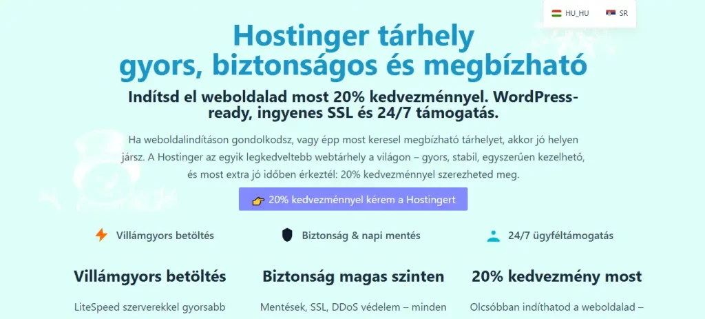 Hostinger tárhely